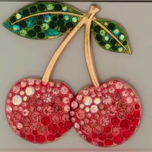 Sparkling Cherry Brooch